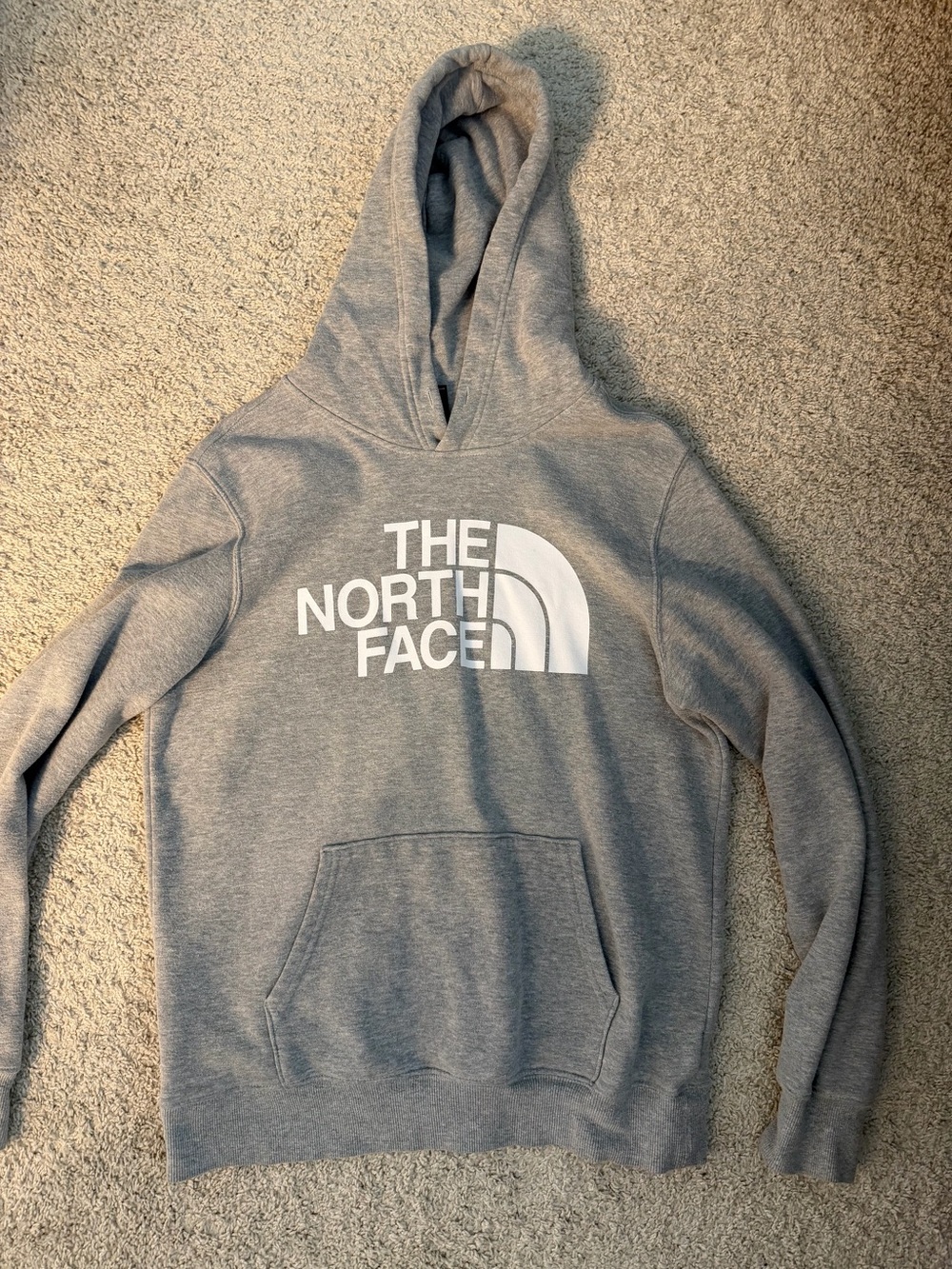 The North Face Men’s Gray Hoodie with White Logo